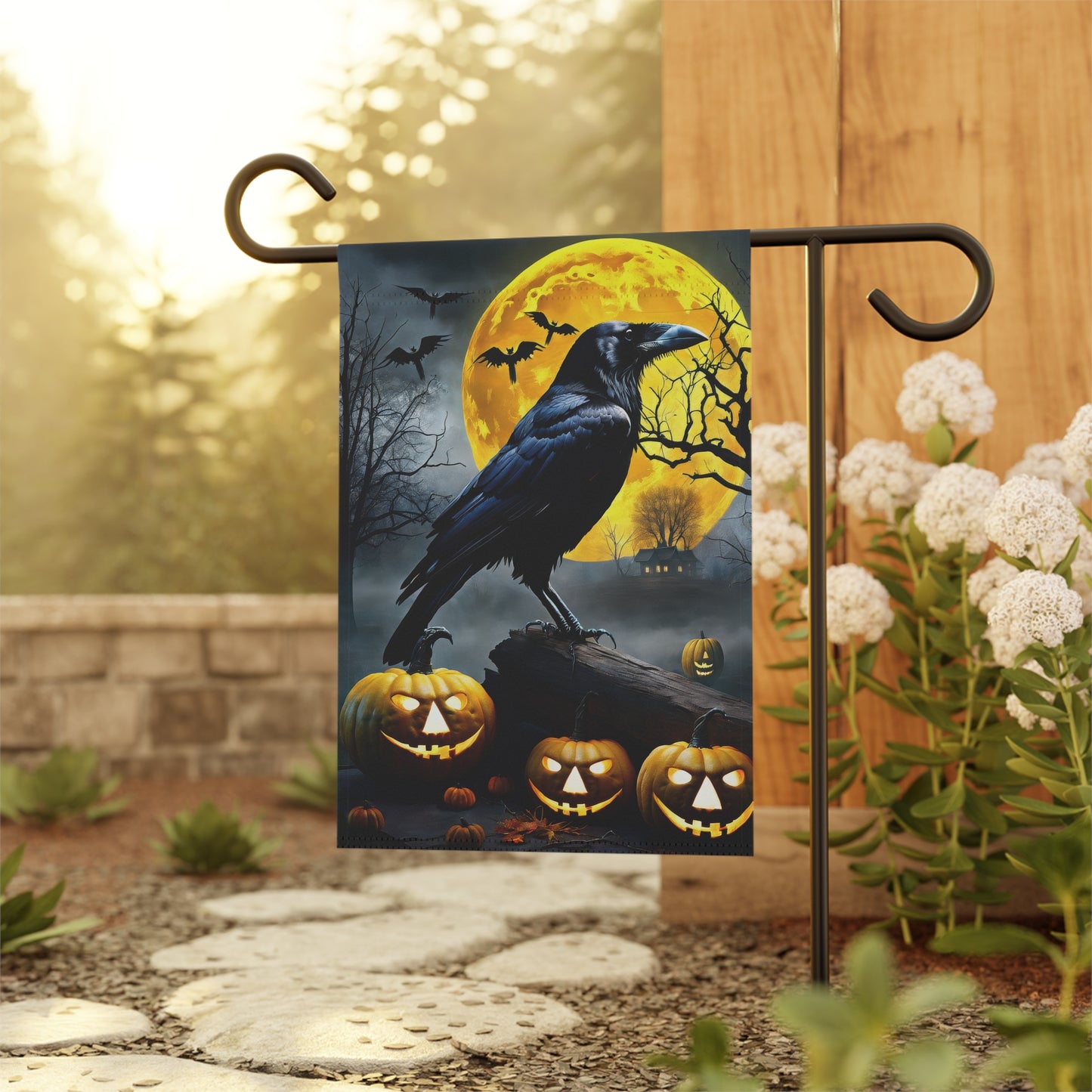 Halloween Raven Garden Flag/ House Banner