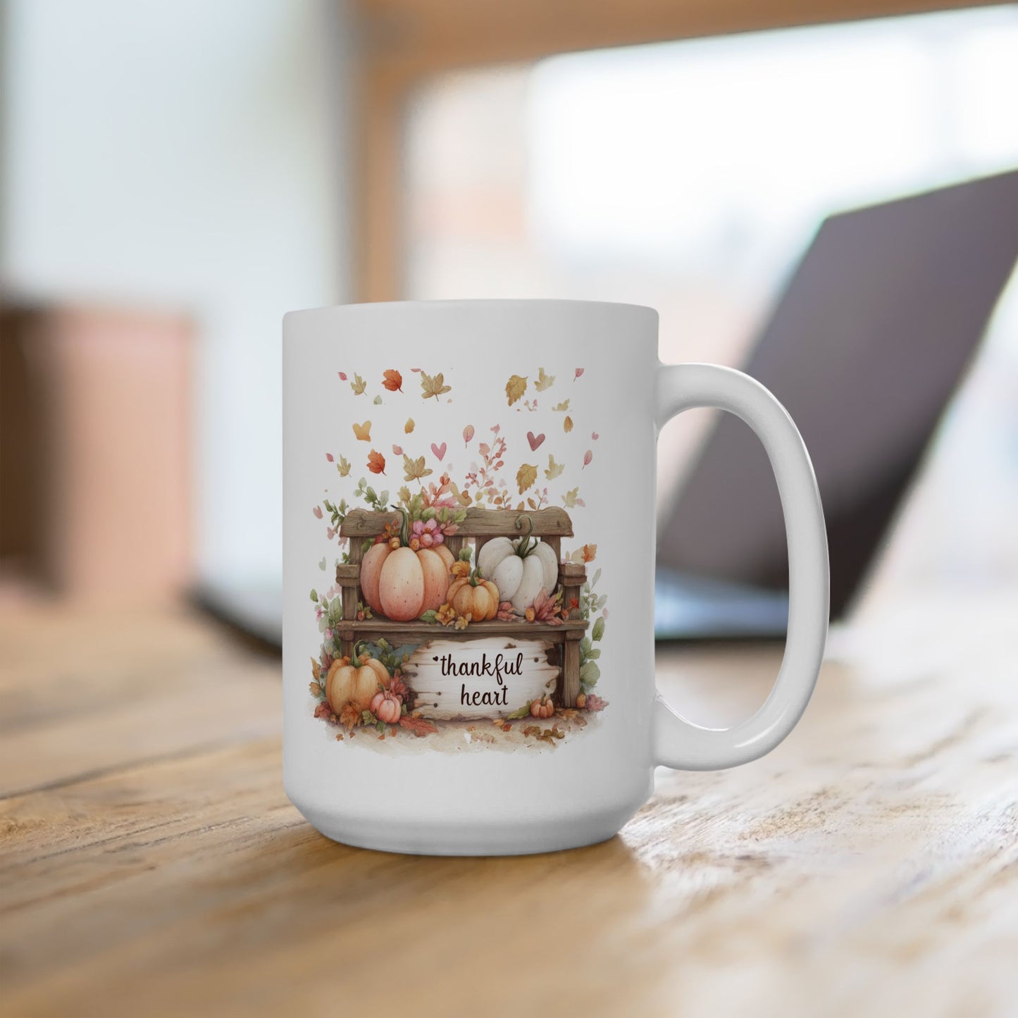 Thankful Heart Autumn Coffee Mug
