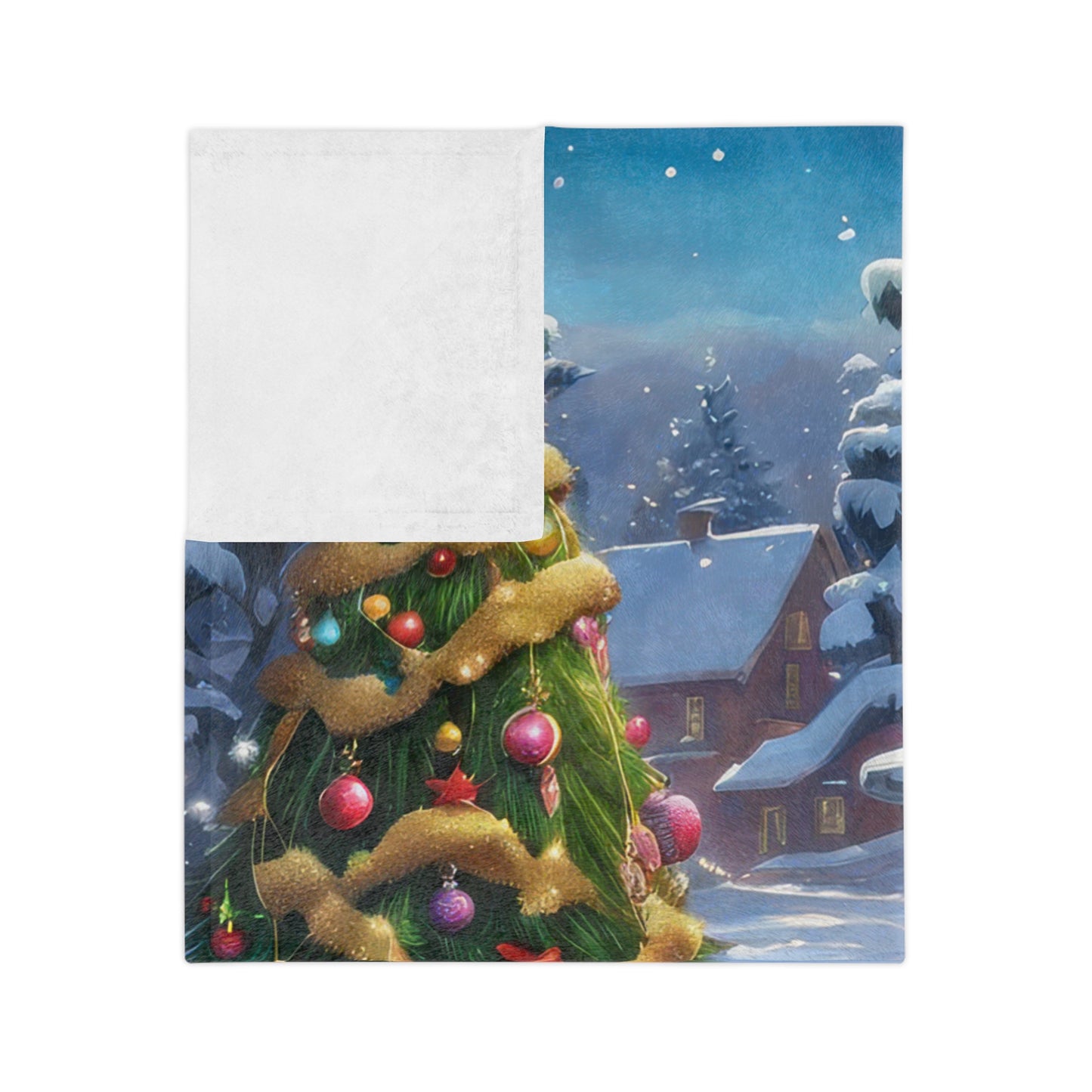 Cozy Holiday Velveteen Plush Blanket