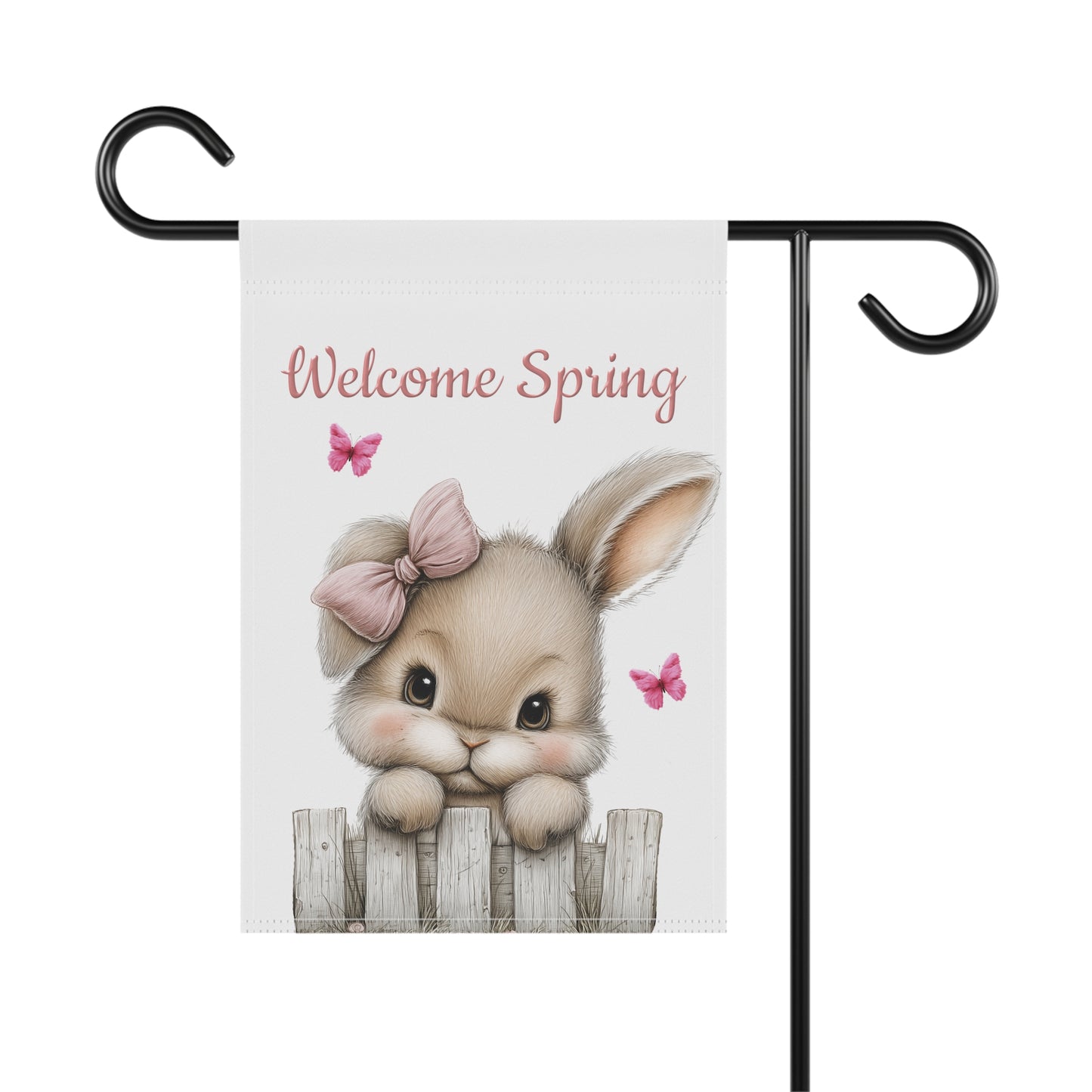 Bunny & Butterflies Garden Flag
