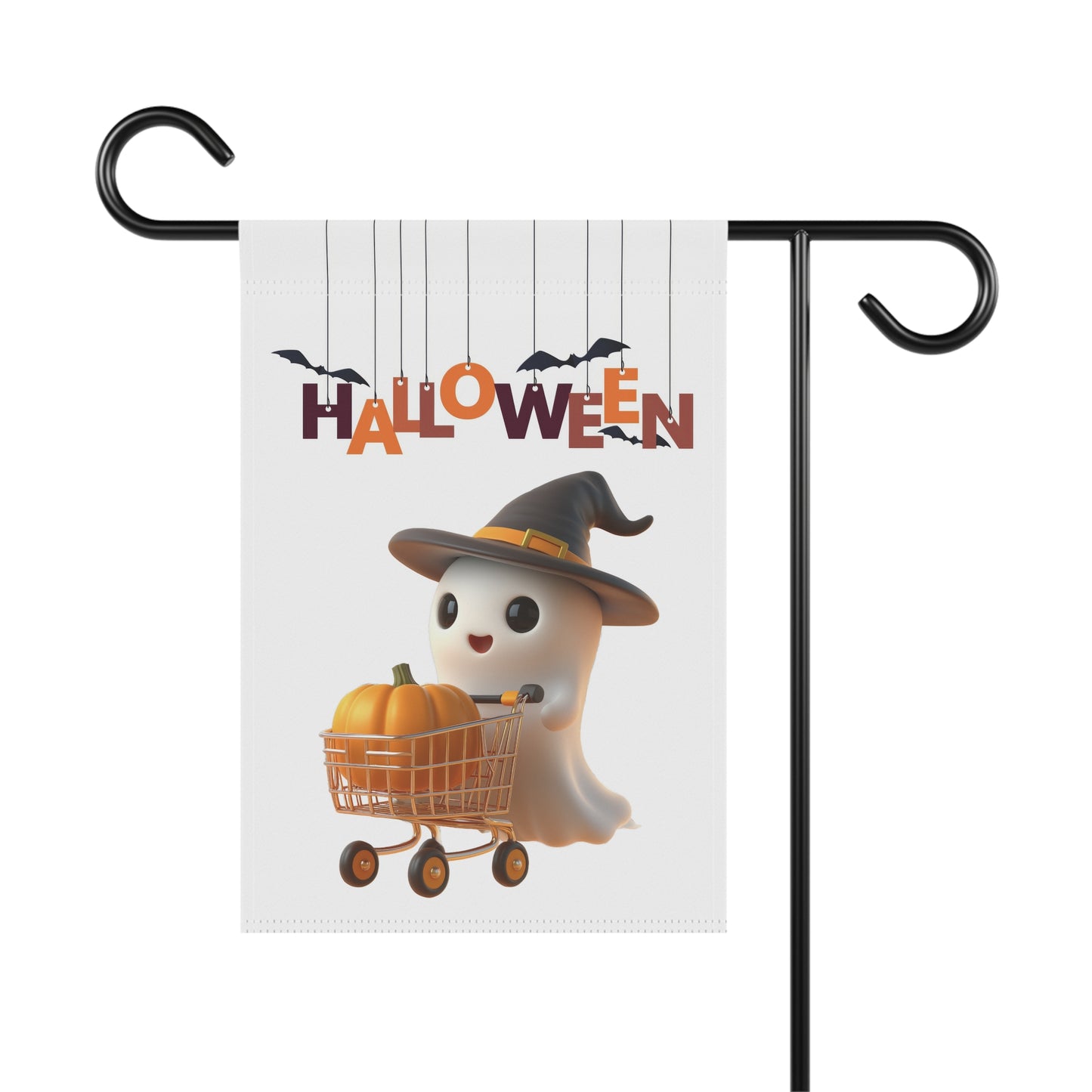 Cute Halloween Ghost Garden Flag