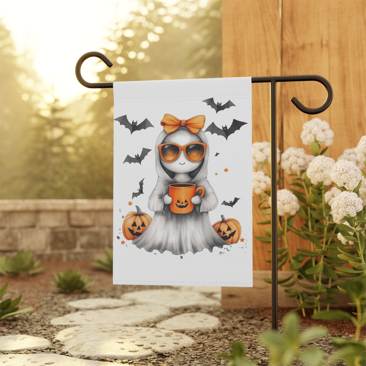 Cute Girl Ghost Halloween Flag