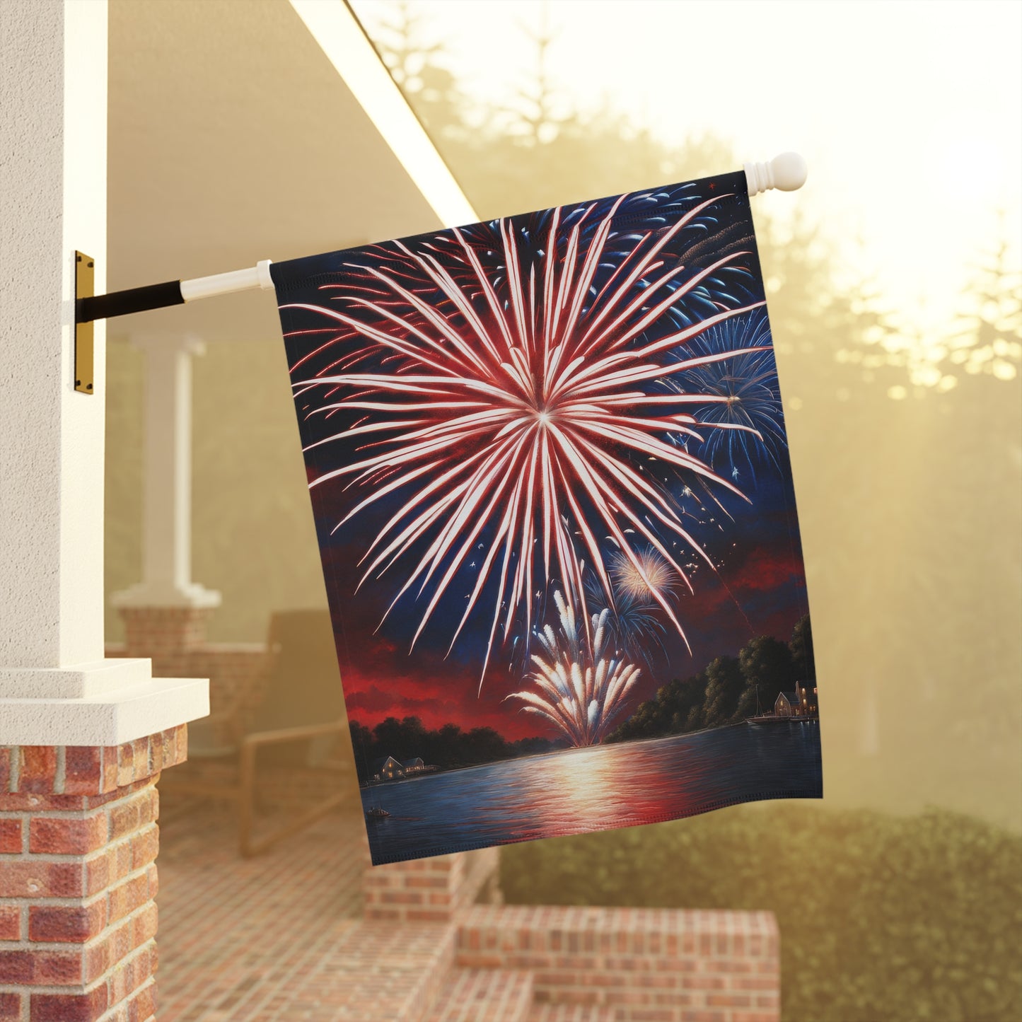 July 4th Fireworks Garden Flag/House Banner