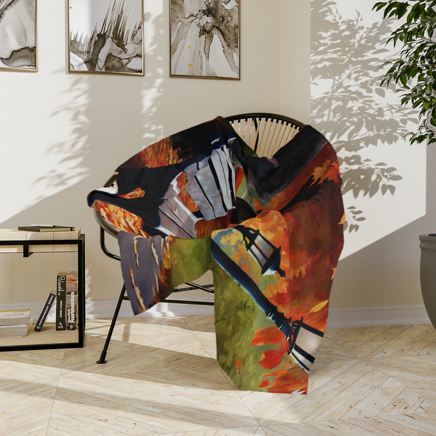 Scenic Autumn Velveteen Blanket