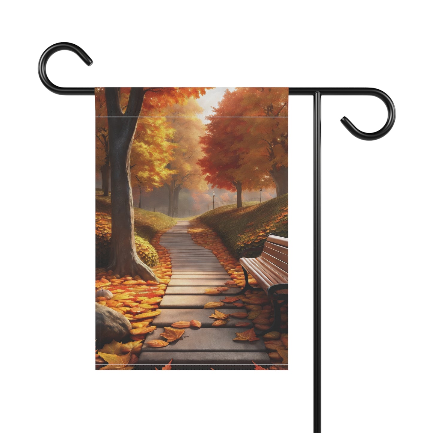 Scenic Autumn Garden Flag
