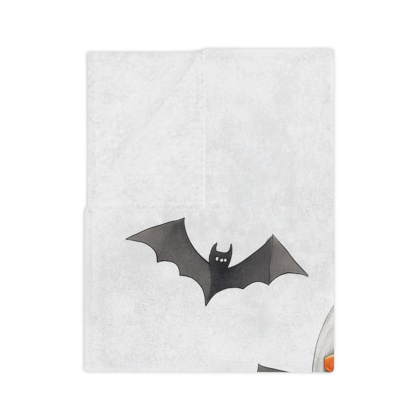 Cool Ghost with Sunglasses & Pumpkin Drink Halloween Lightweight Velveteen Blanket