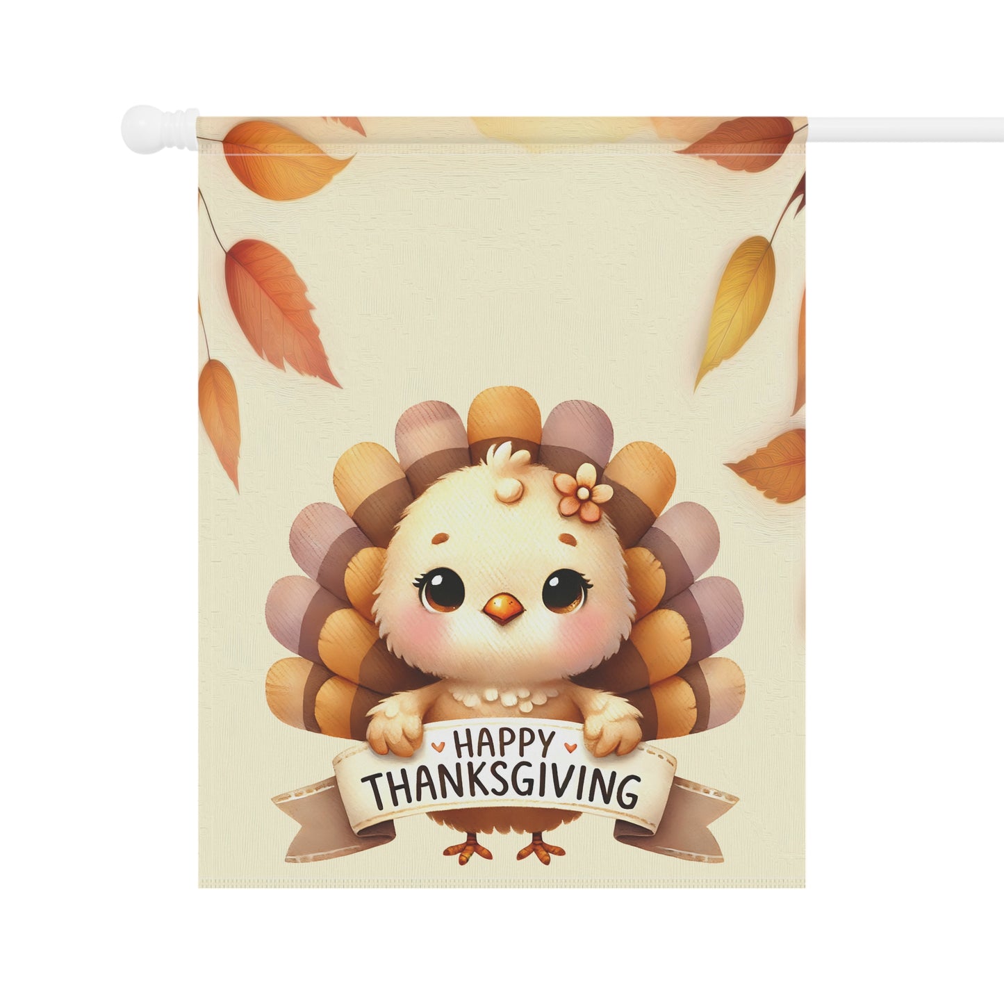 Cute Baby Turkey Thanksgiving Garden Flag