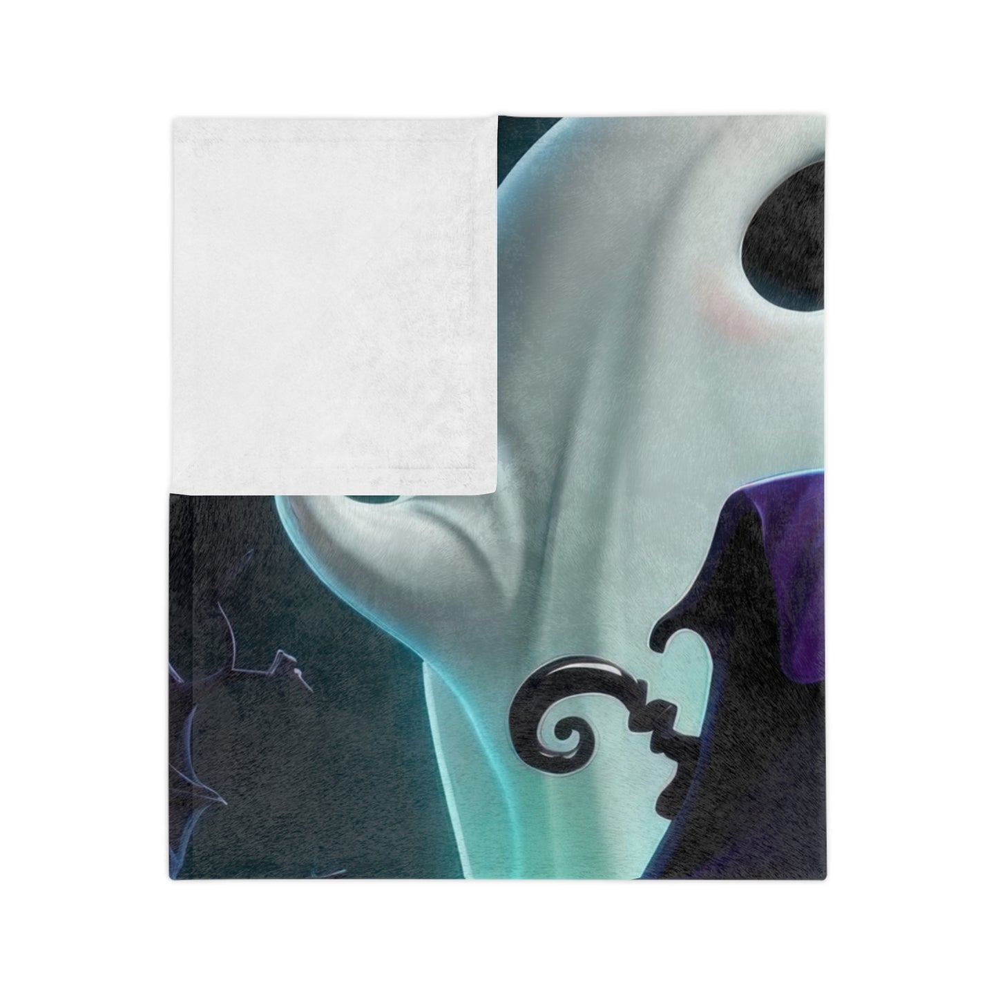 Cute Ghosts & "BOO" Haunted House Halloween Blanket