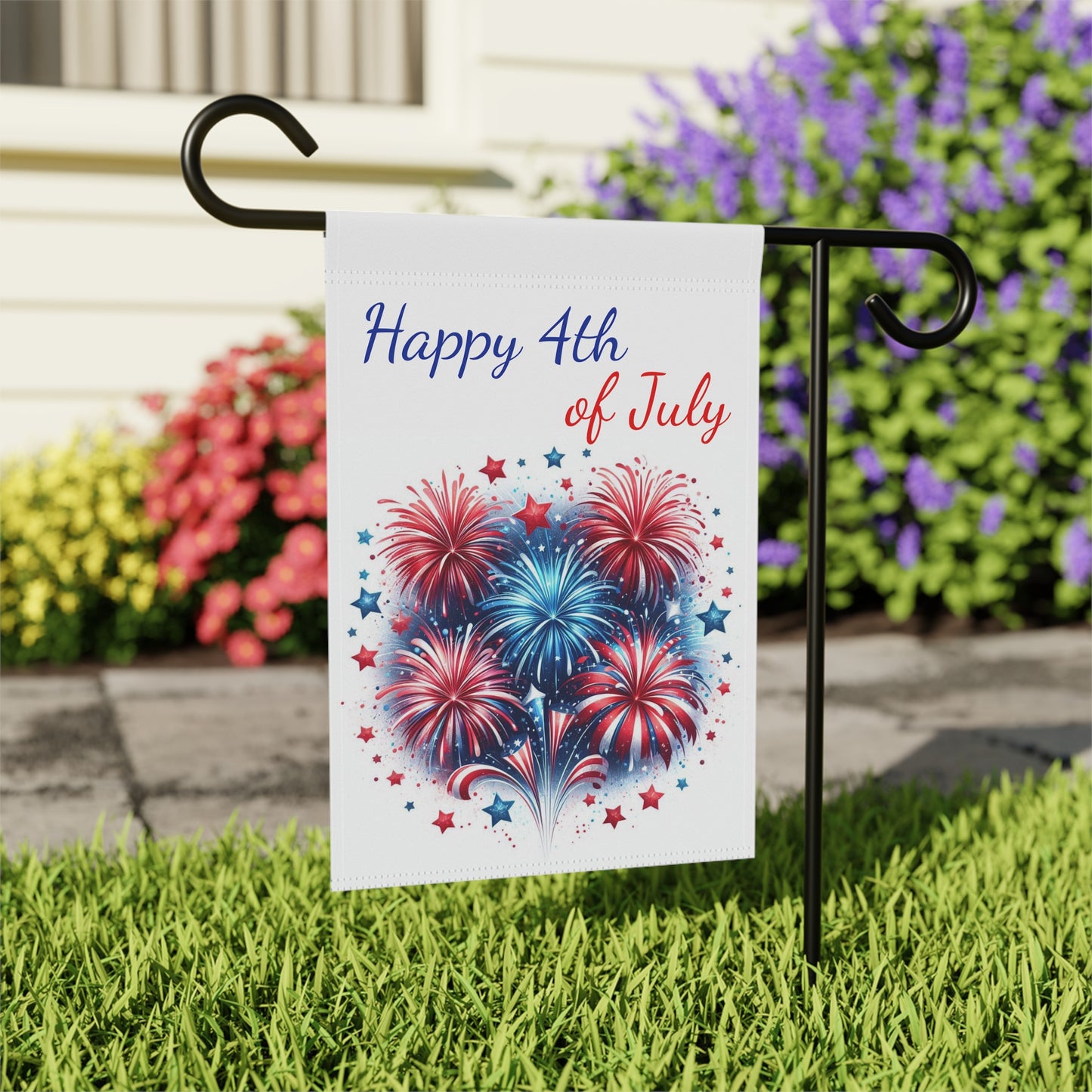 Red, White, and Blue Patriotic Garden Flag