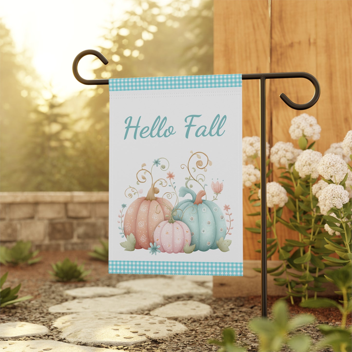 Pastel Pumpkins Garden Flag