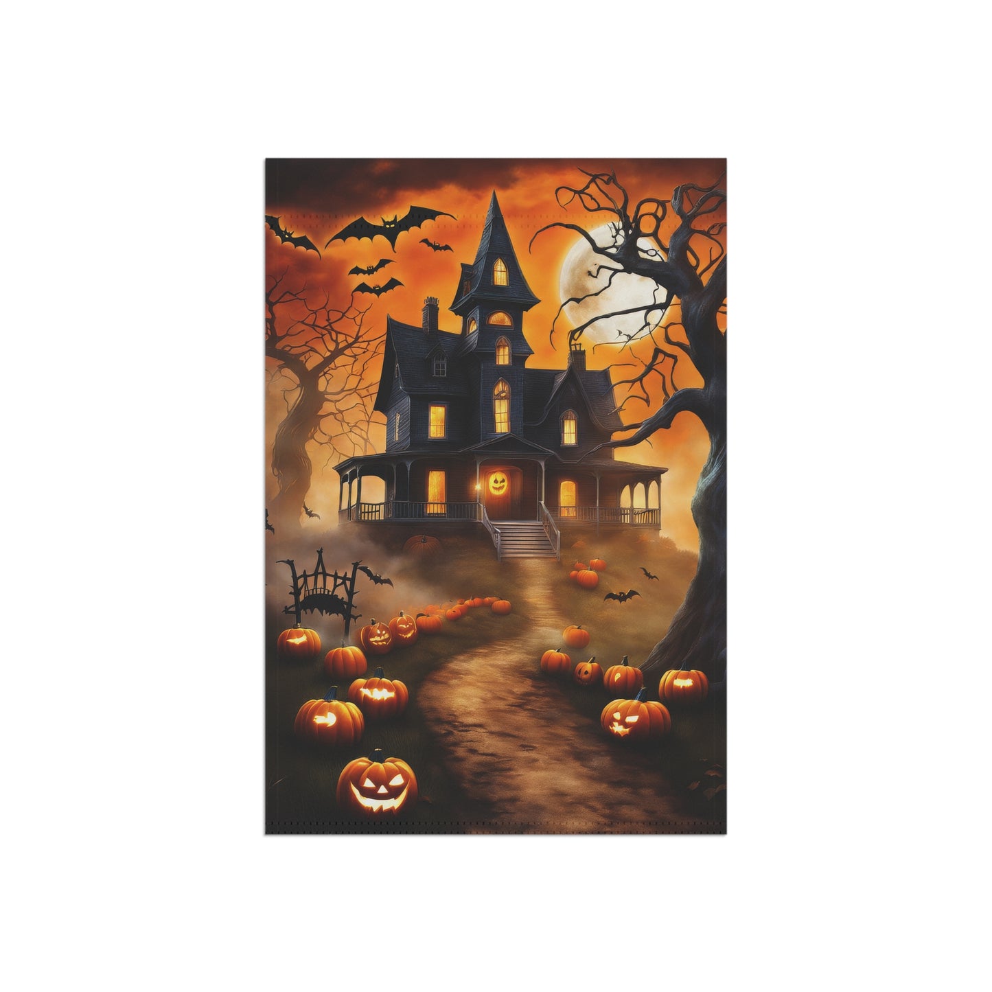 Haunted House on a Hill Garden Flag/ House Banner