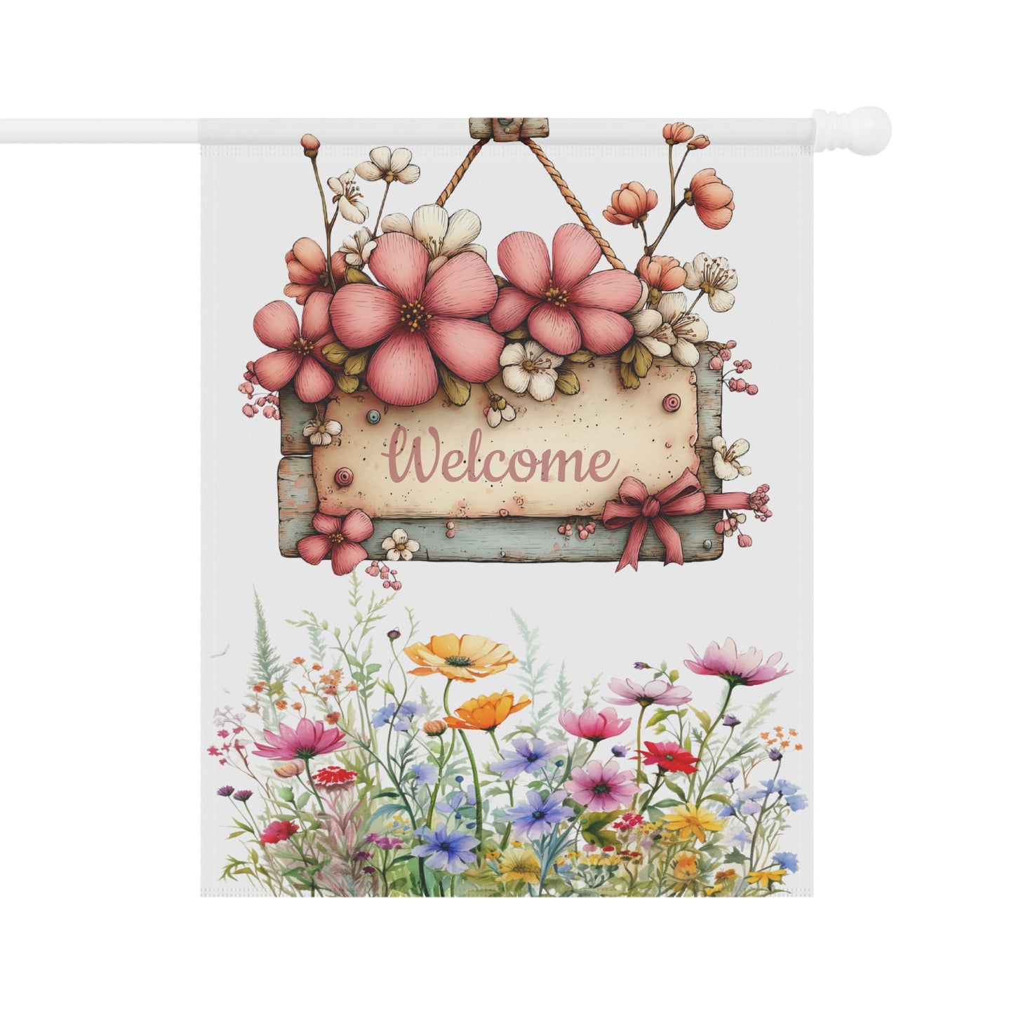 Secret Garden Cottage Welcome Garden Flag