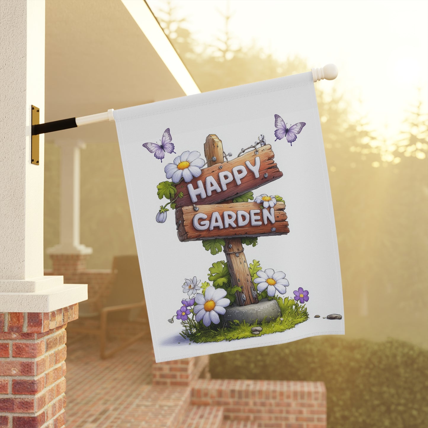 Whimsical Daisy and Butterfly Summer Yard Decor