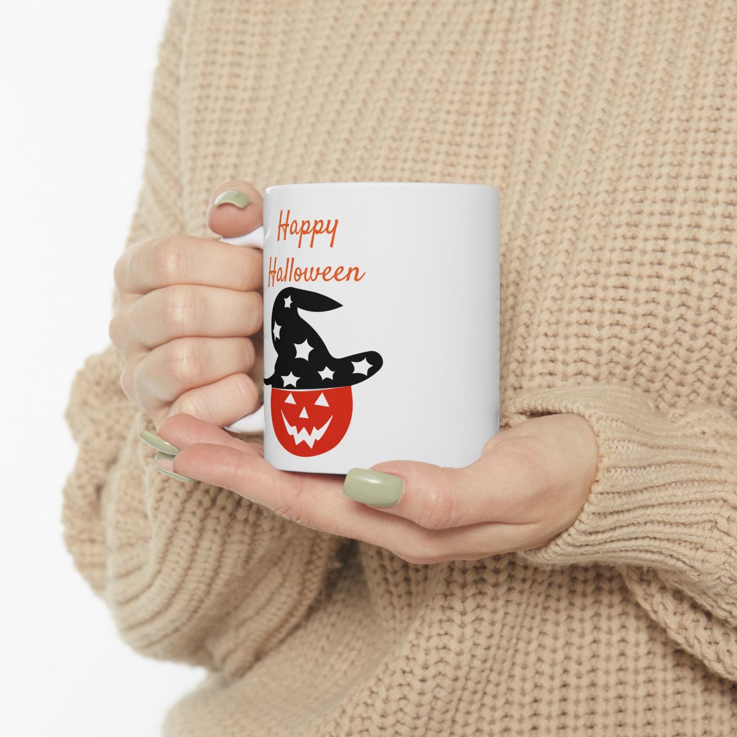 Happy Halloween Pumpkin Witch Hat Coffee Mug