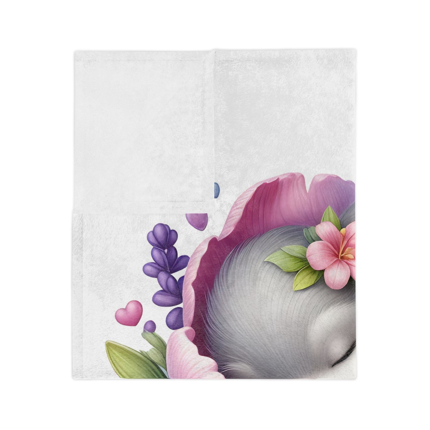 Sweet Dreams Sleeping Bunny Lightweight Velveteen Blanket