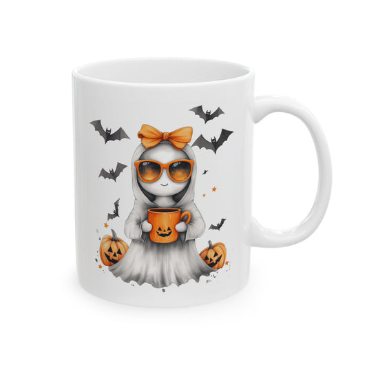 Fun Halloween Ghost & Jack-O'-Lantern Mug