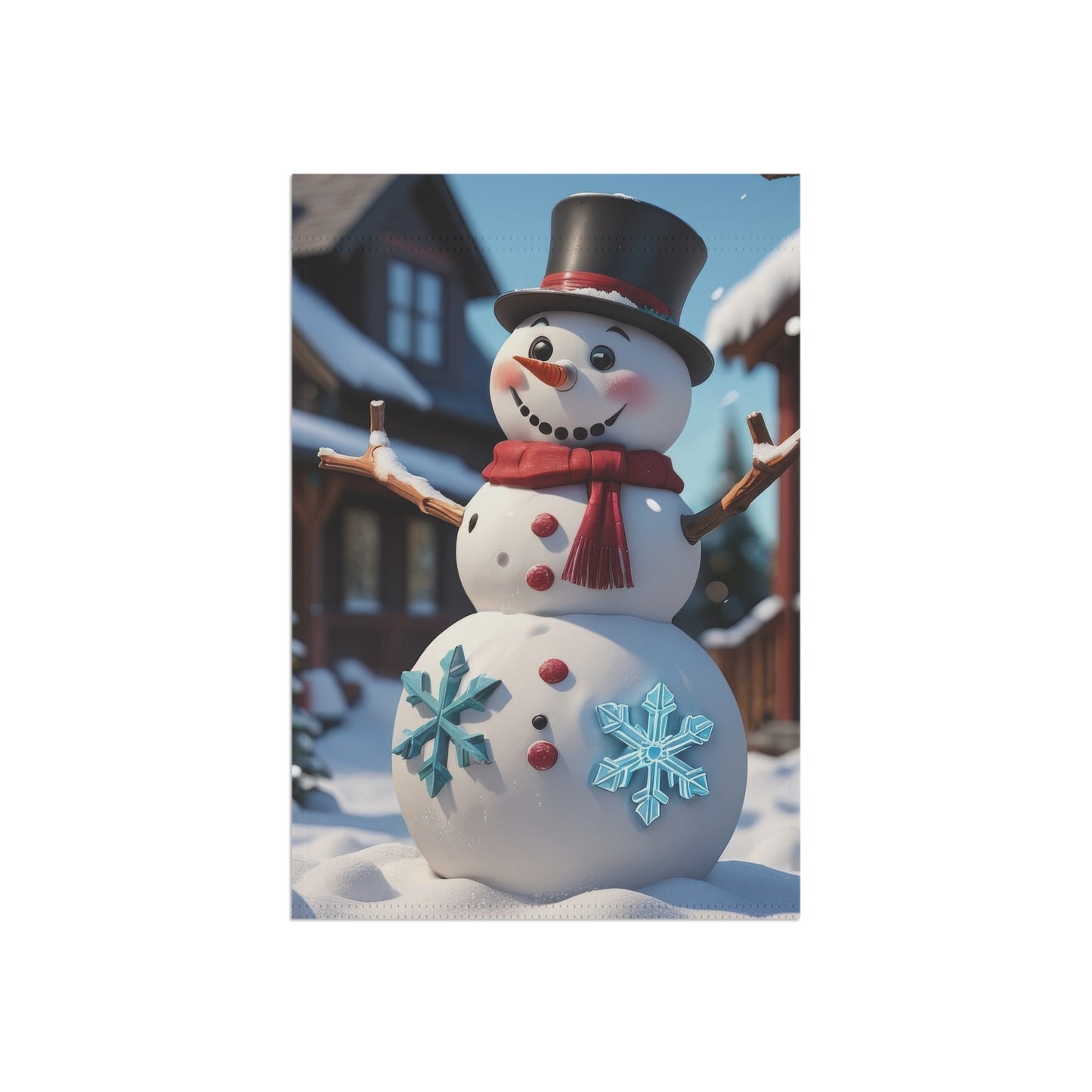 Classic Snowman Garden Flag