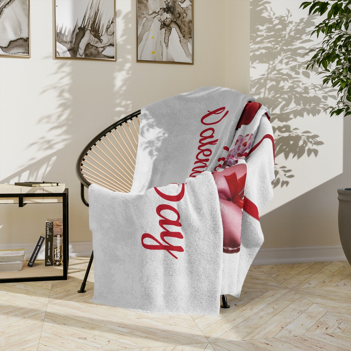Happy Valentine's Day Trio Hearts Blanket