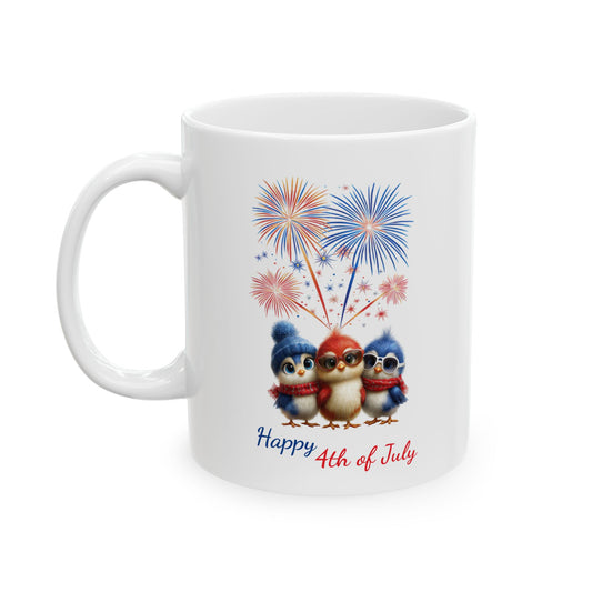 Adorable Patriotic Birds Coffee Mug