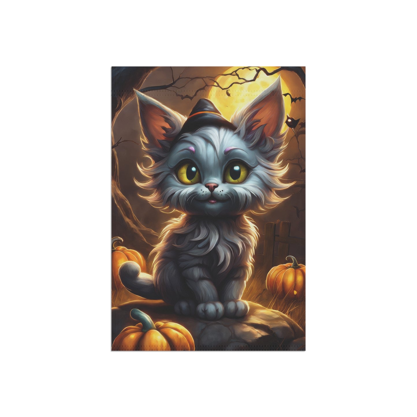 Cute Halloween Cat Garden Flag