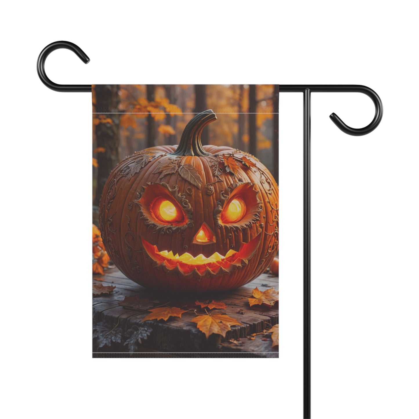 Evil Jack-O'-Lantern Halloween Garden Flag