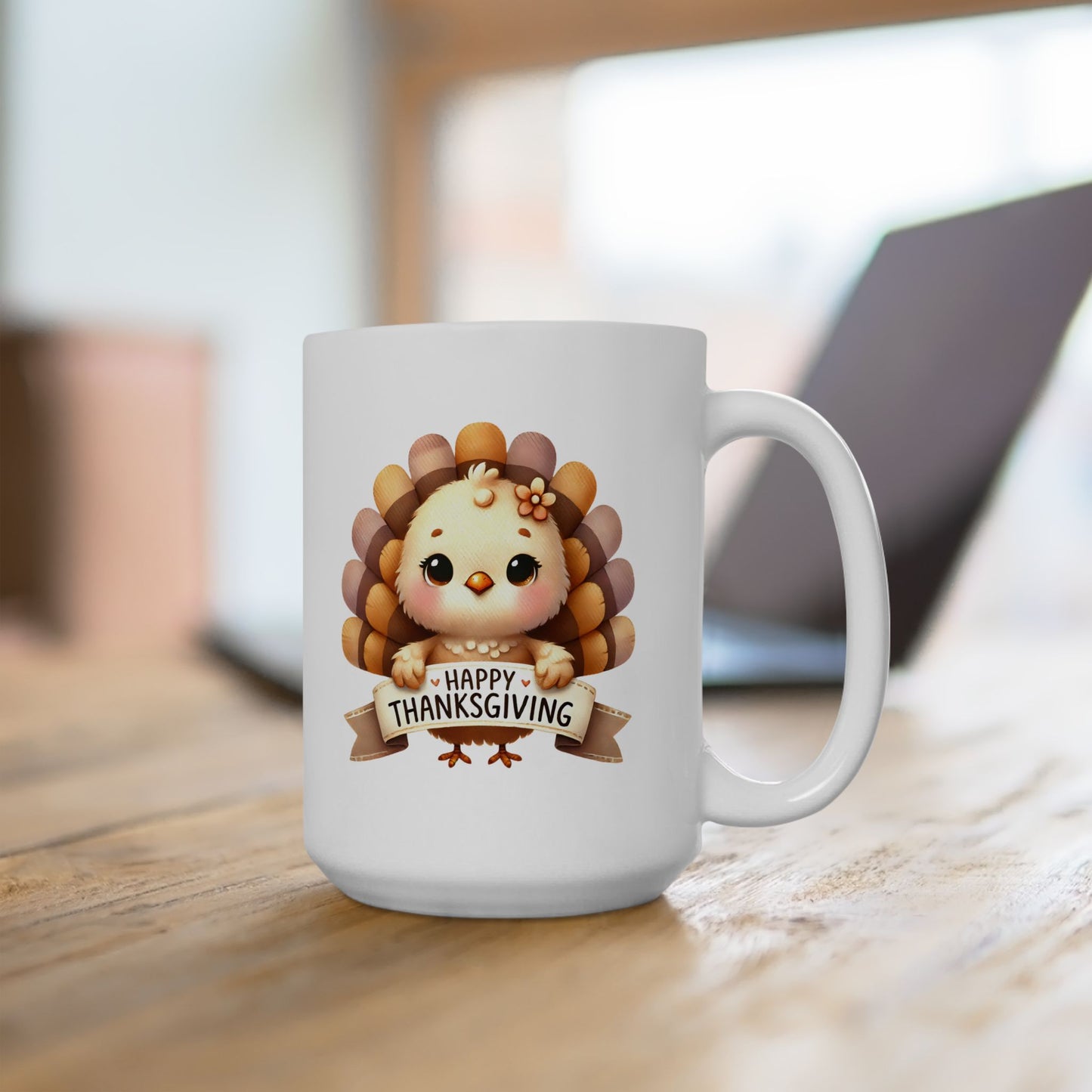 Adorable Thanksgiving Turkey Ceramic Mug