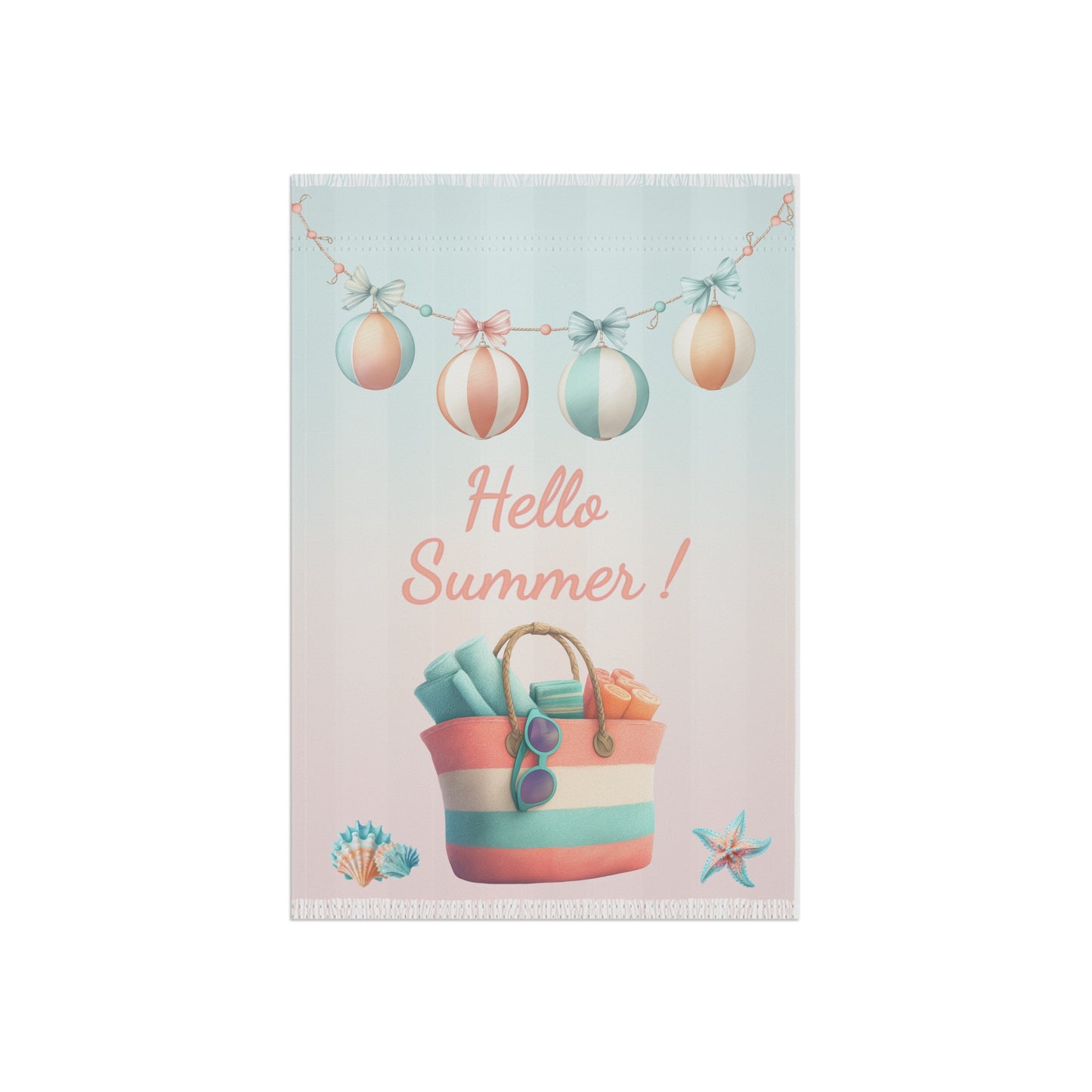 Summer Beach Bag Garden Flag