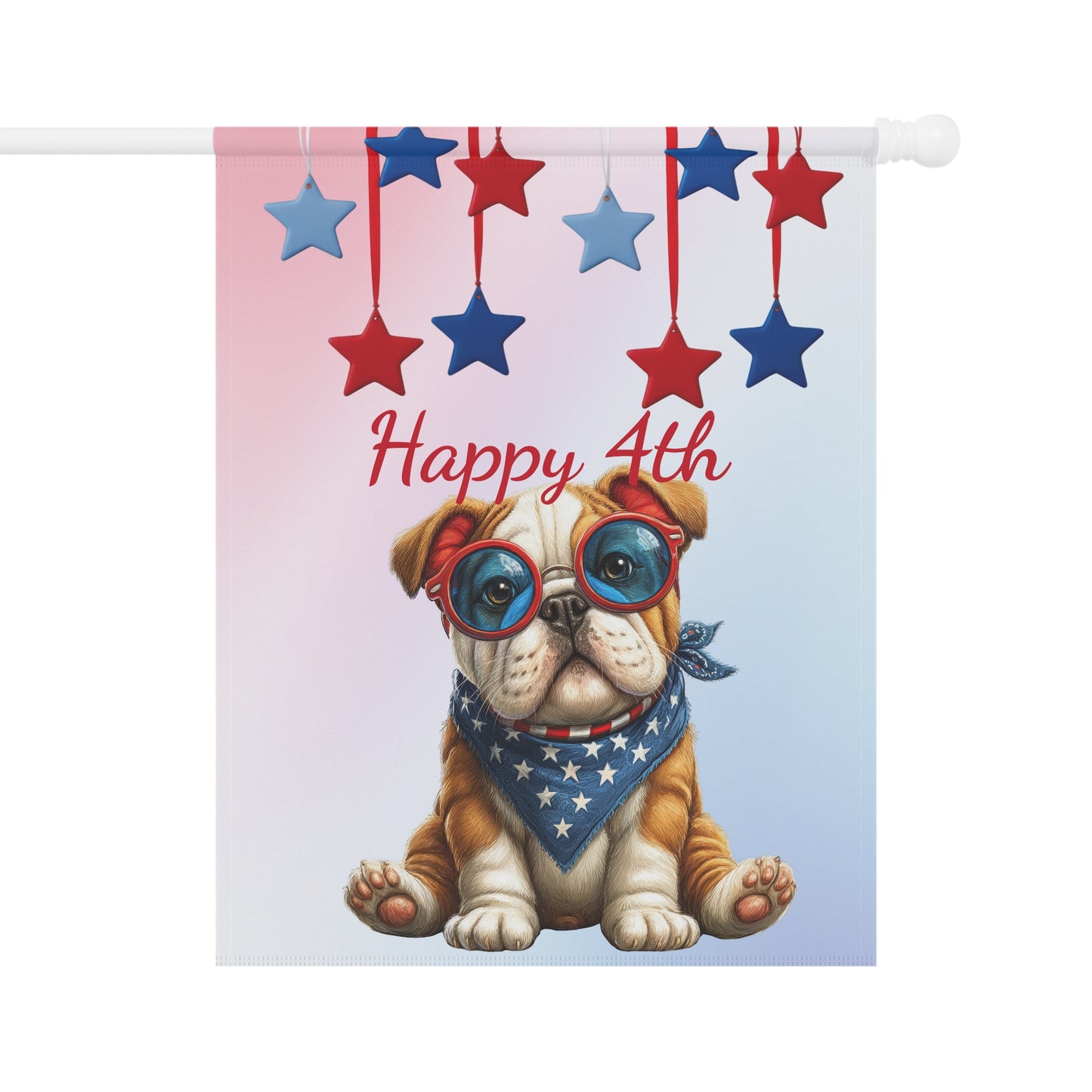 Cool Patriotic Bulldog Garden Flag