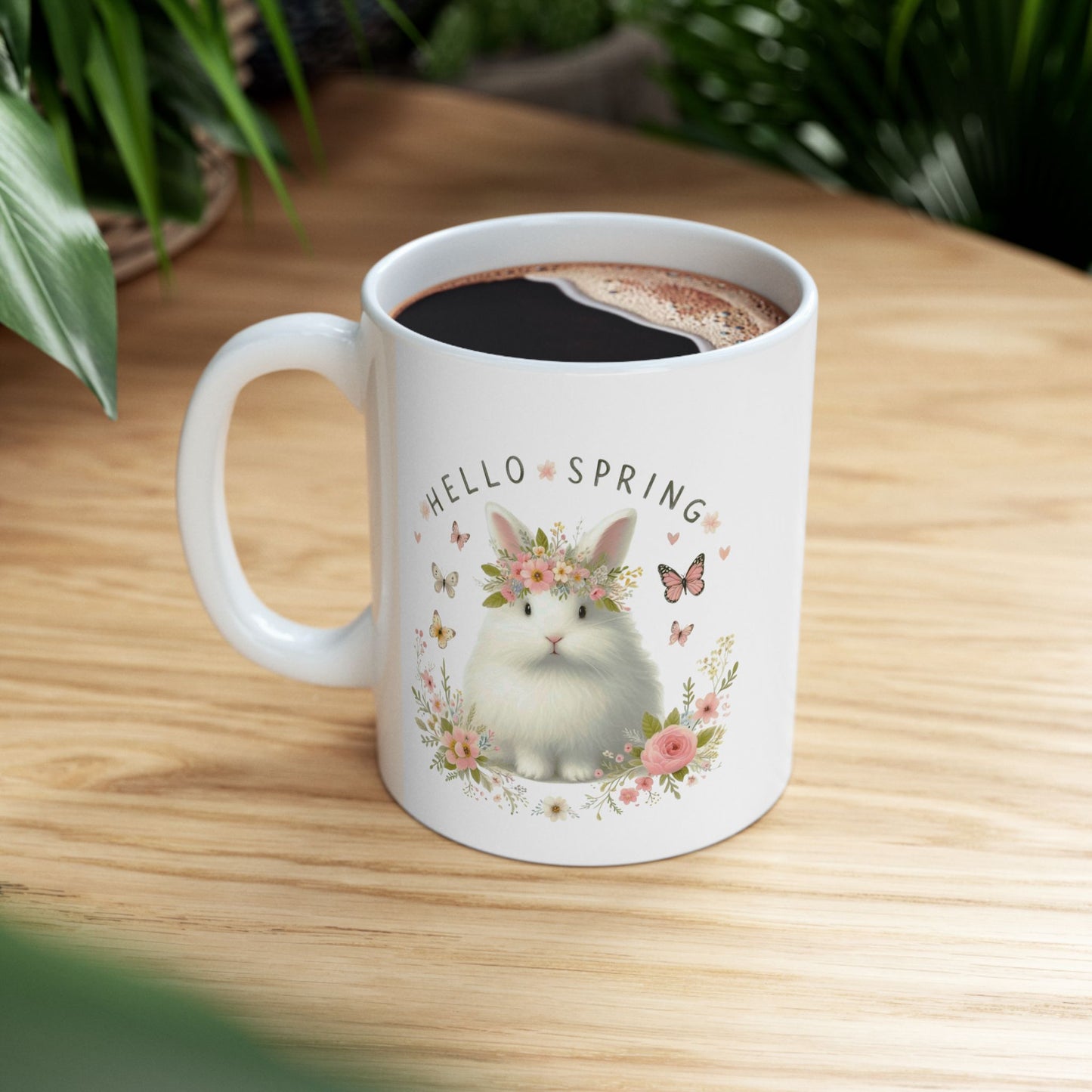 "Hello Spring" Bunny Mug