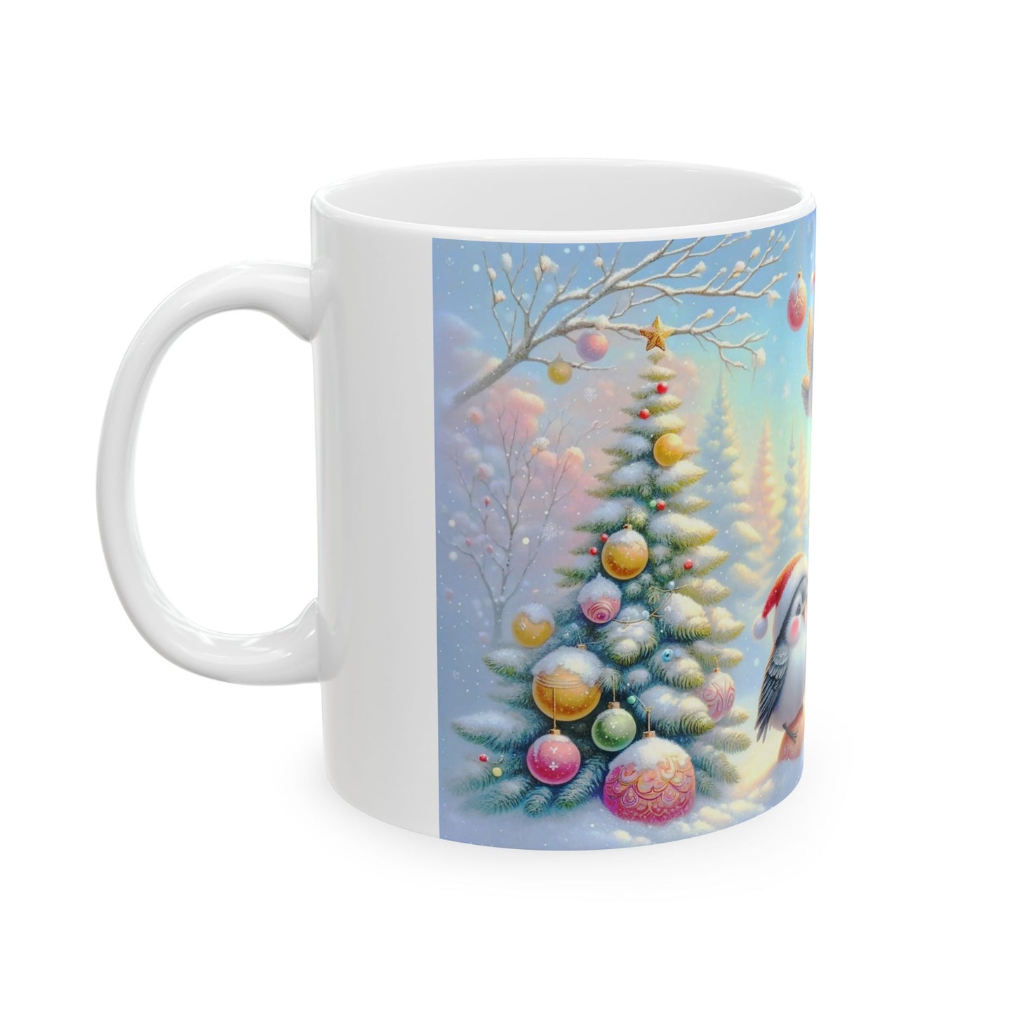 Adorable Christmas Birds Coffee Mug