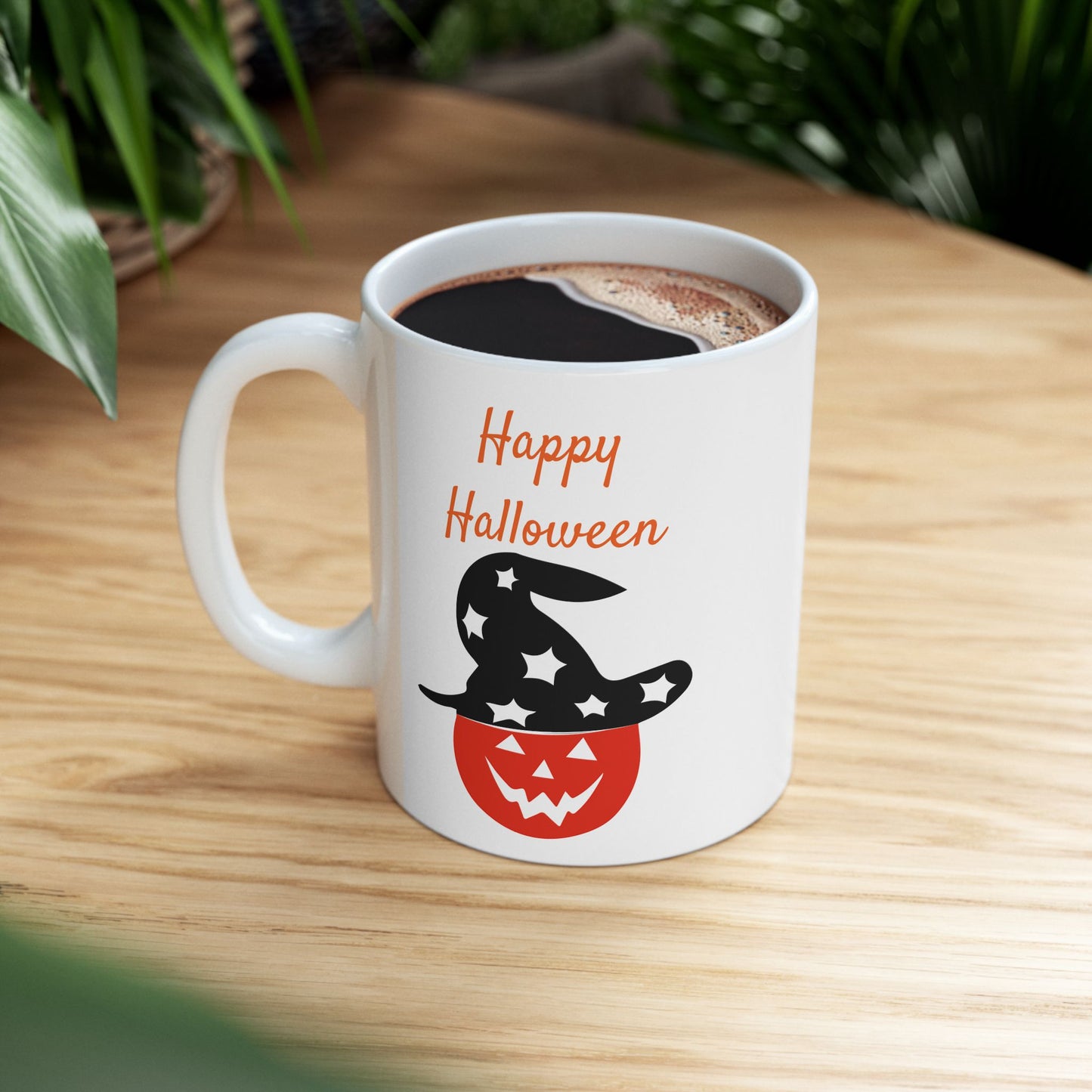 Happy Halloween Pumpkin Witch Hat Coffee Mug