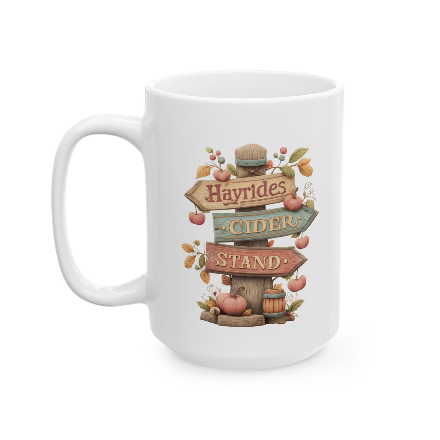 Vintage Autumn Ceramic Coffee Mug