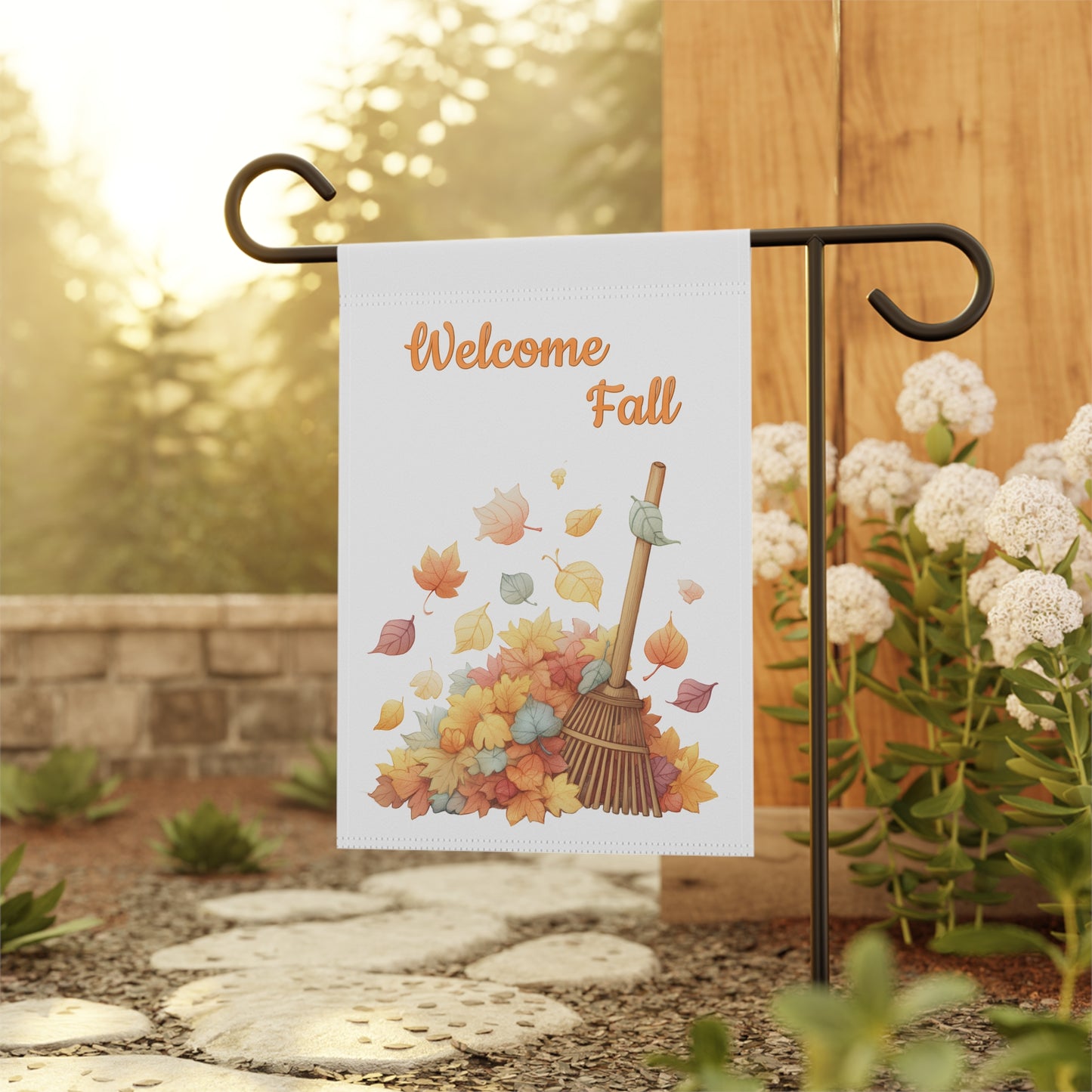 Cute Welcome Fall Garden Flag