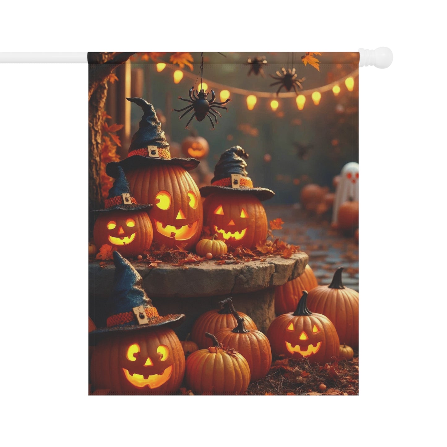 Halloween Pumpkin Party Garden Flag