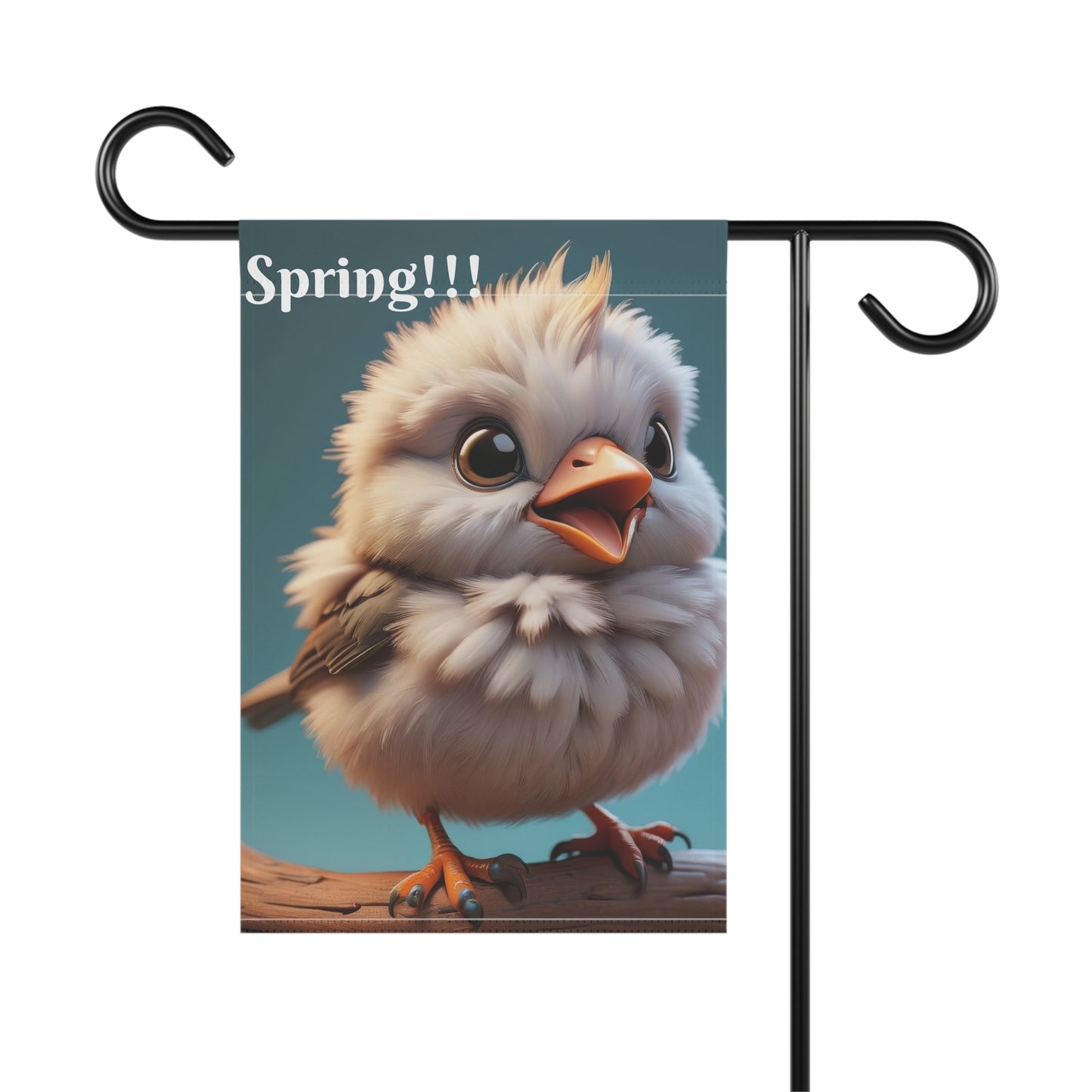 Adorable Baby Bird Spring Garden Flag