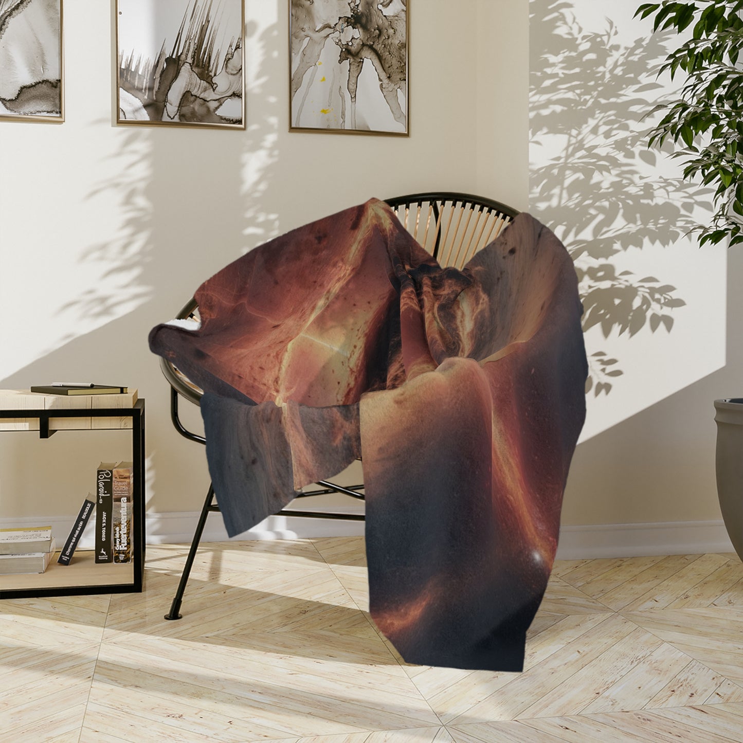 Cosmic Jet Stream Velveteen Plush Blanket