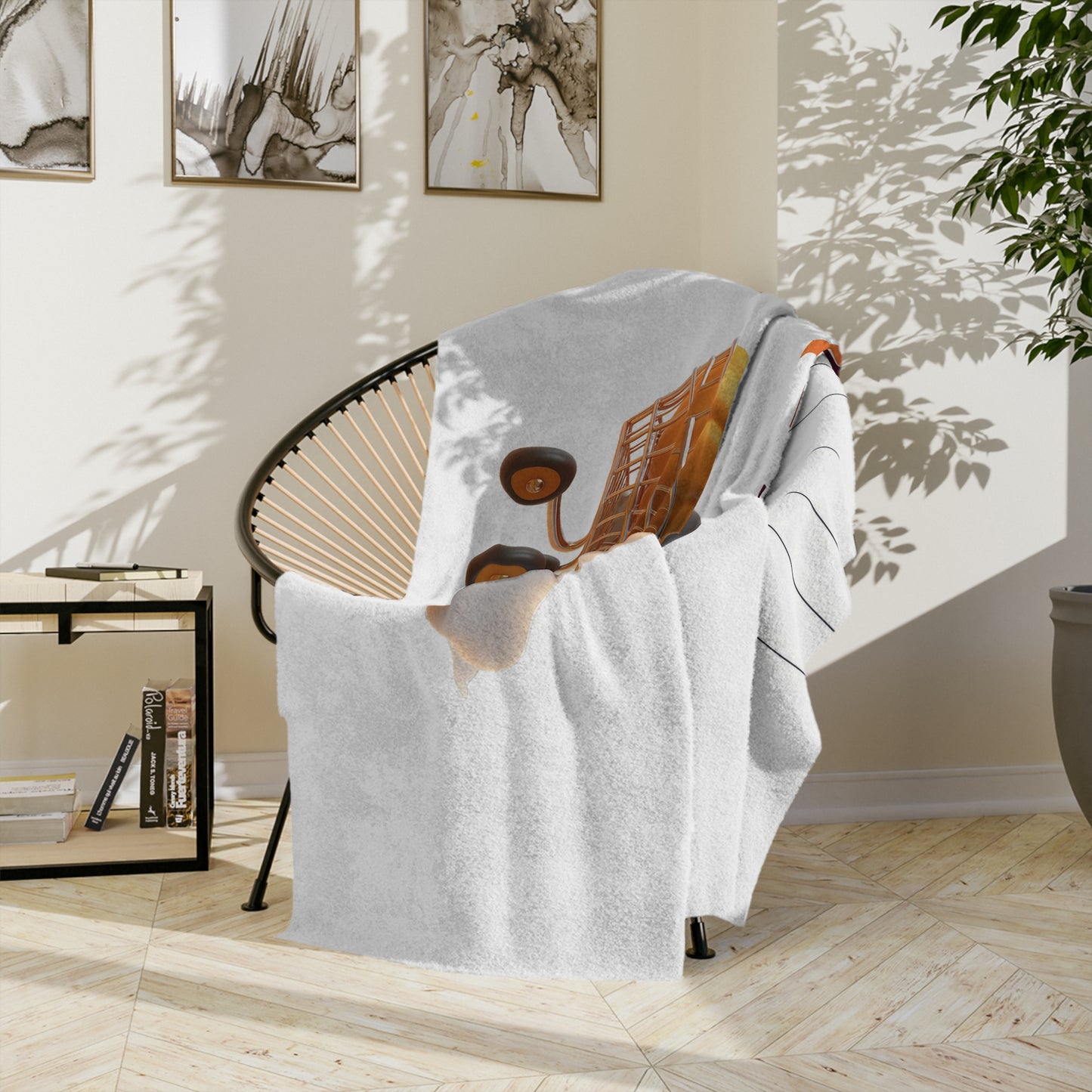Cute Shopping Ghost Halloween Blanket
