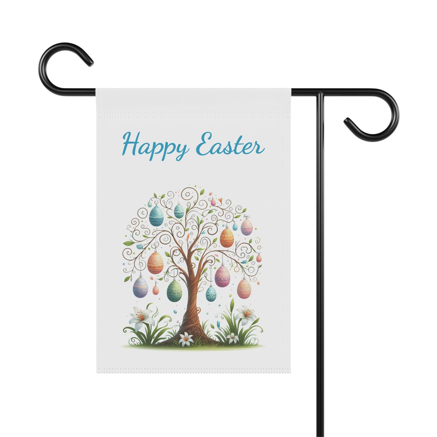 Cute Easter Egg Tree Garden Flag
