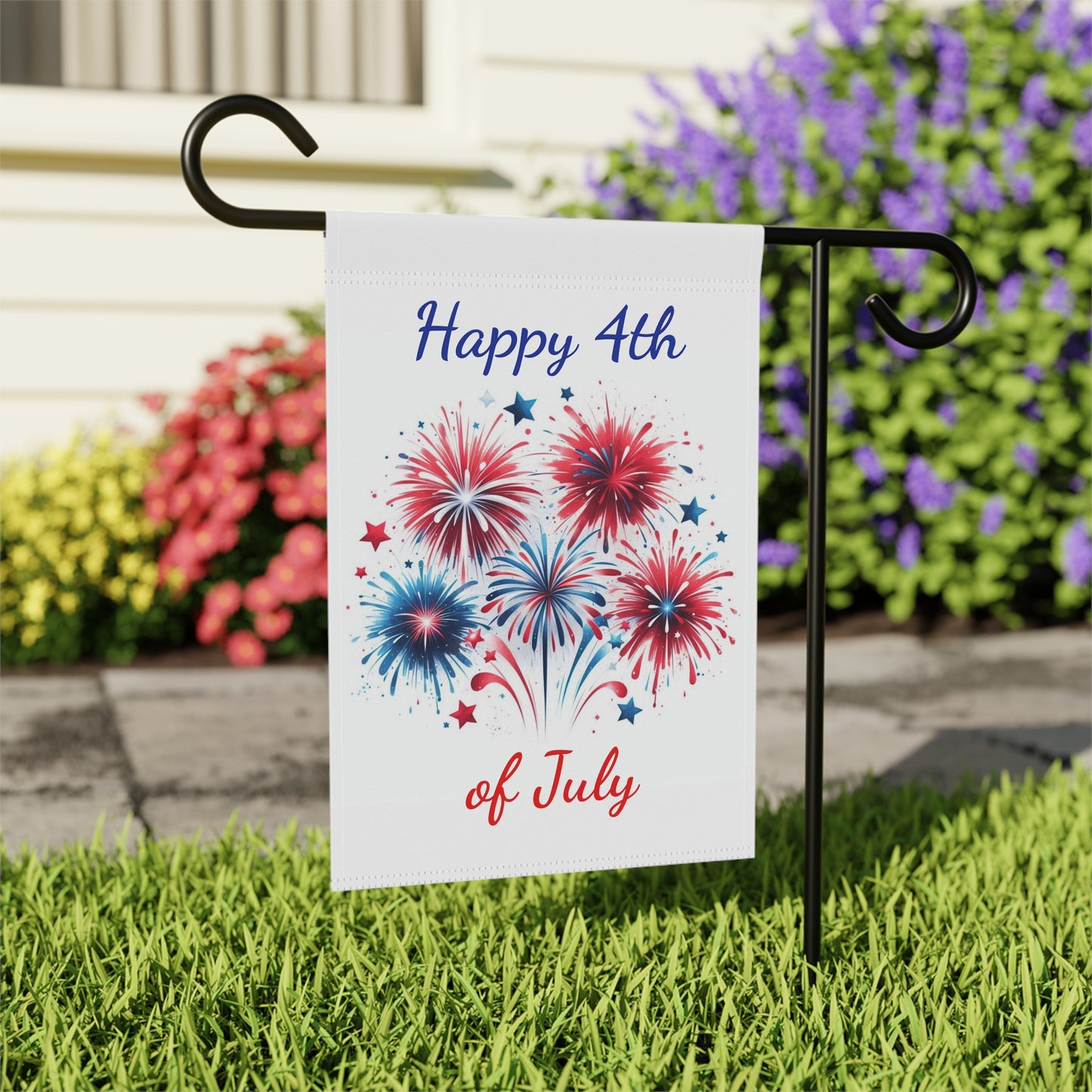 Fireworks Garden Flag