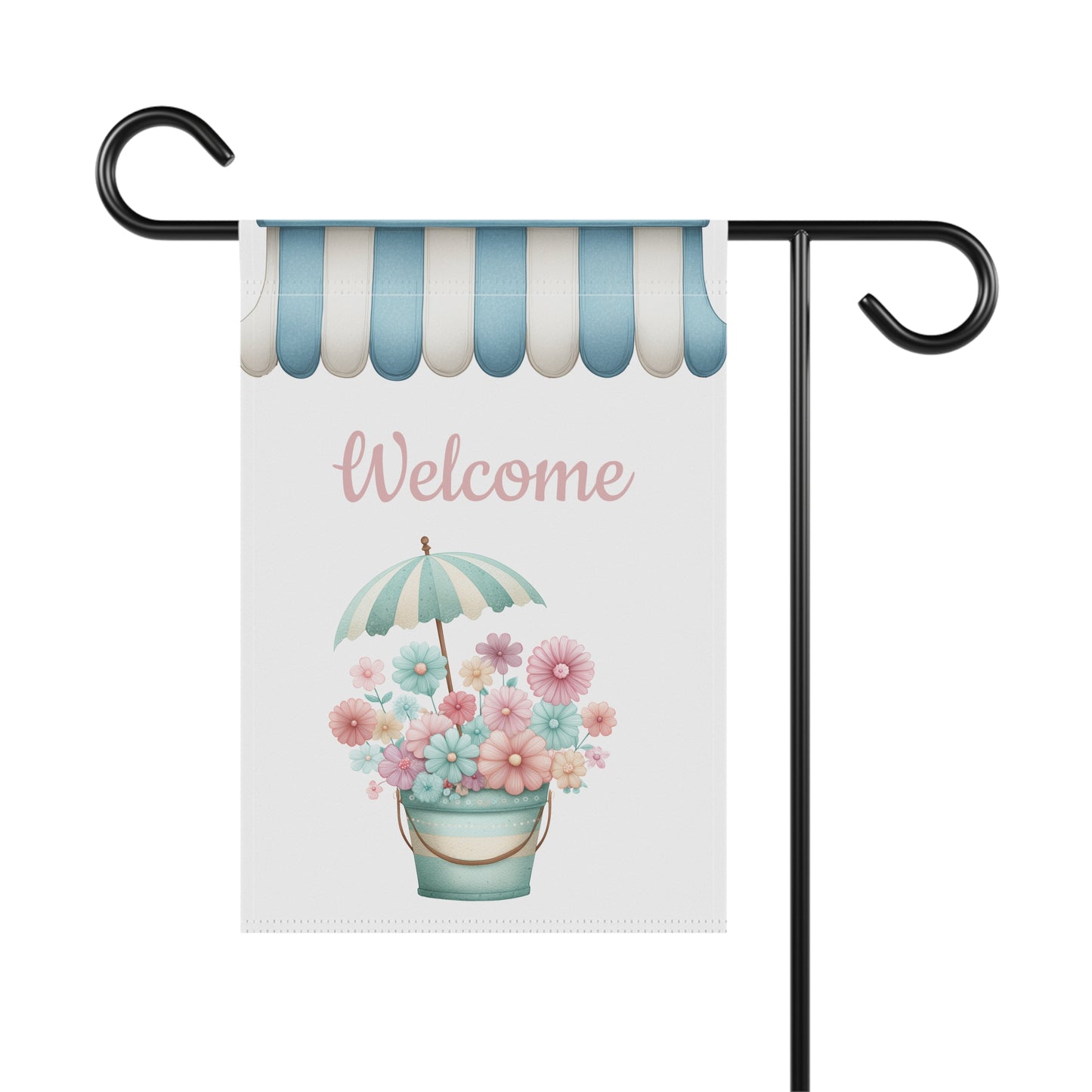 Welcome Floral Garden Flag