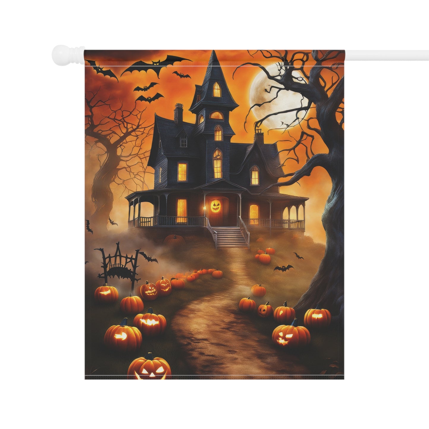 Haunted House on a Hill Garden Flag/ House Banner