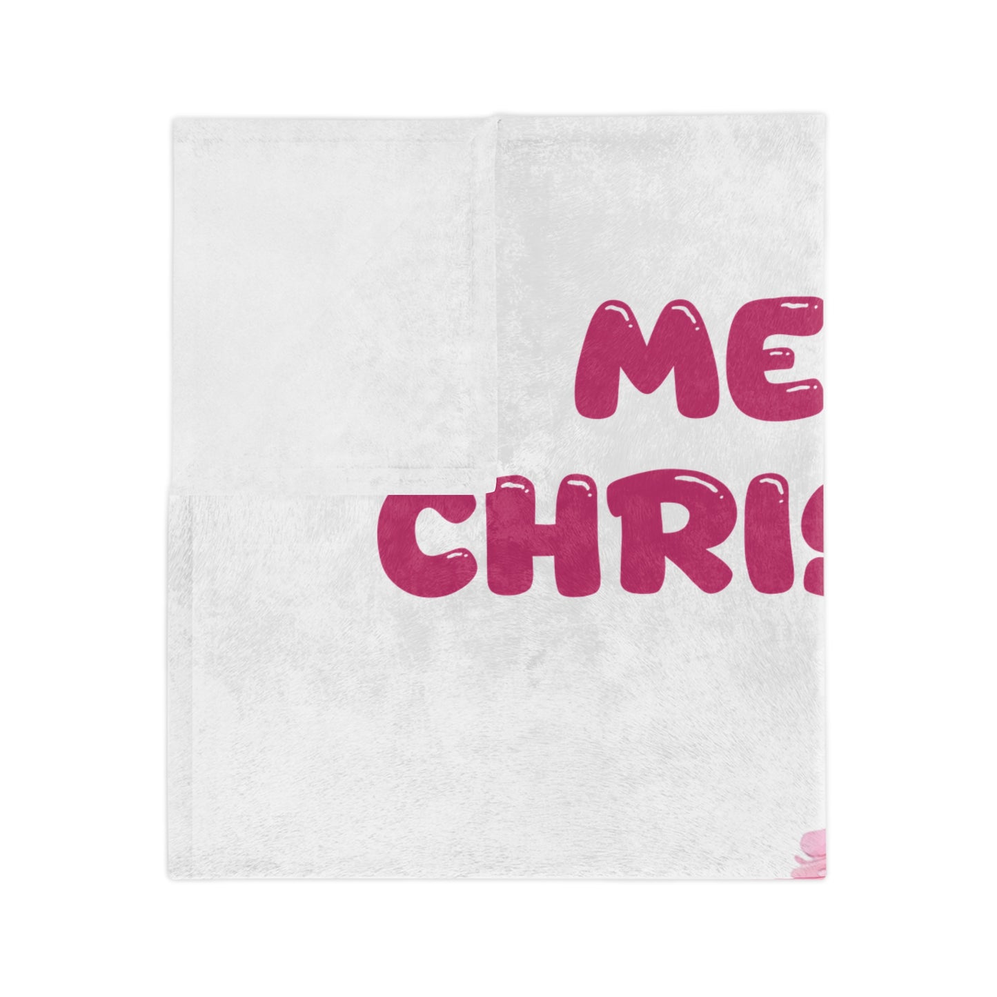Pink Christmas Tree Velveteen Blanket