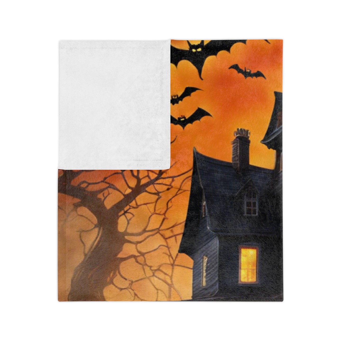 Classic Halloween Haunted House Blanket