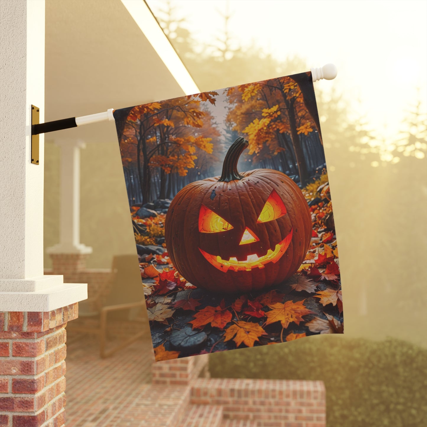 Forest Jack-O’-Lantern Garden Flag