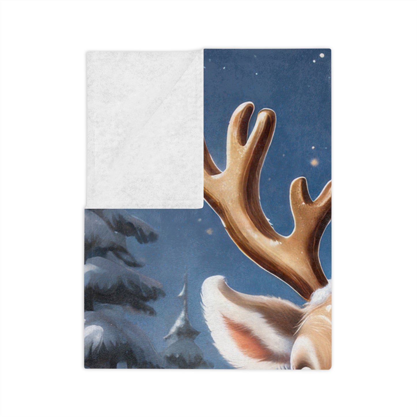 Adorable Baby Reindeer Plush Blanket