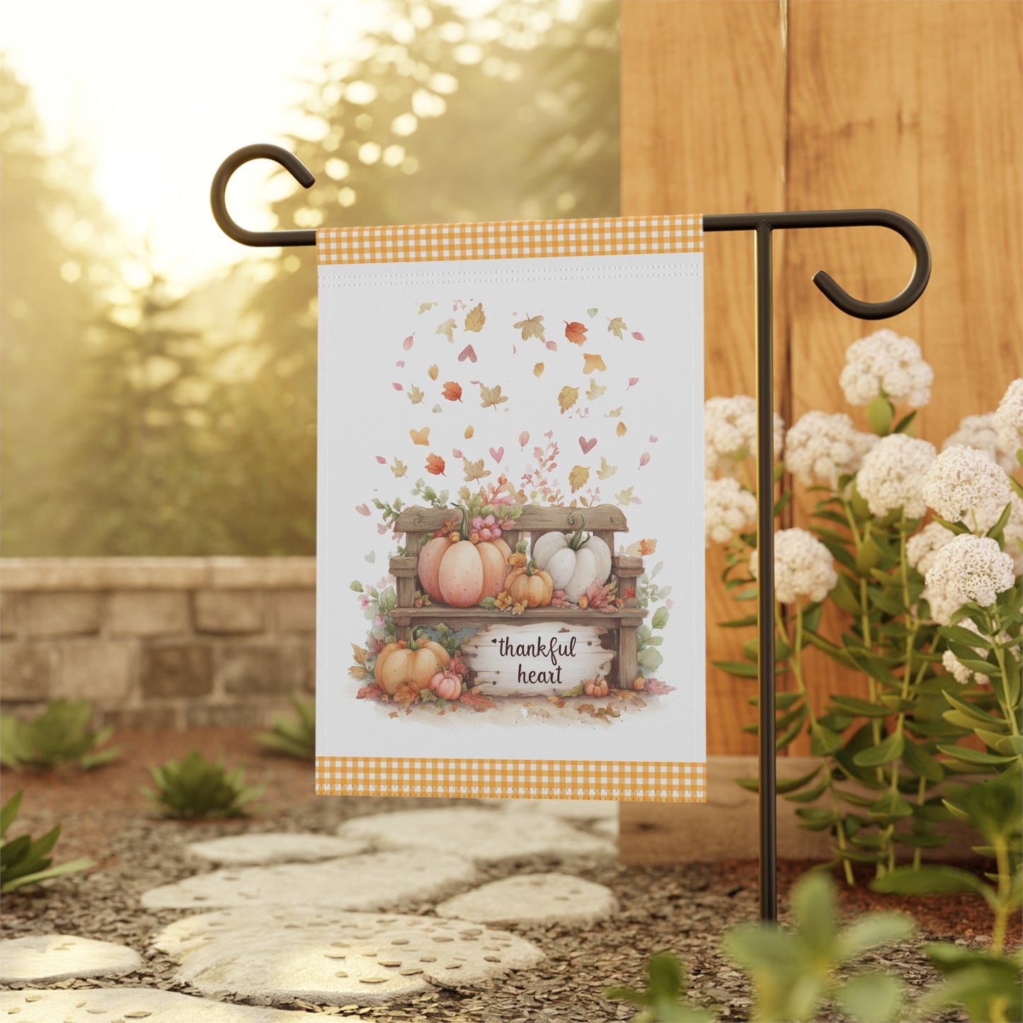 Watercolor Autumn Thanksgiving Garden Flag