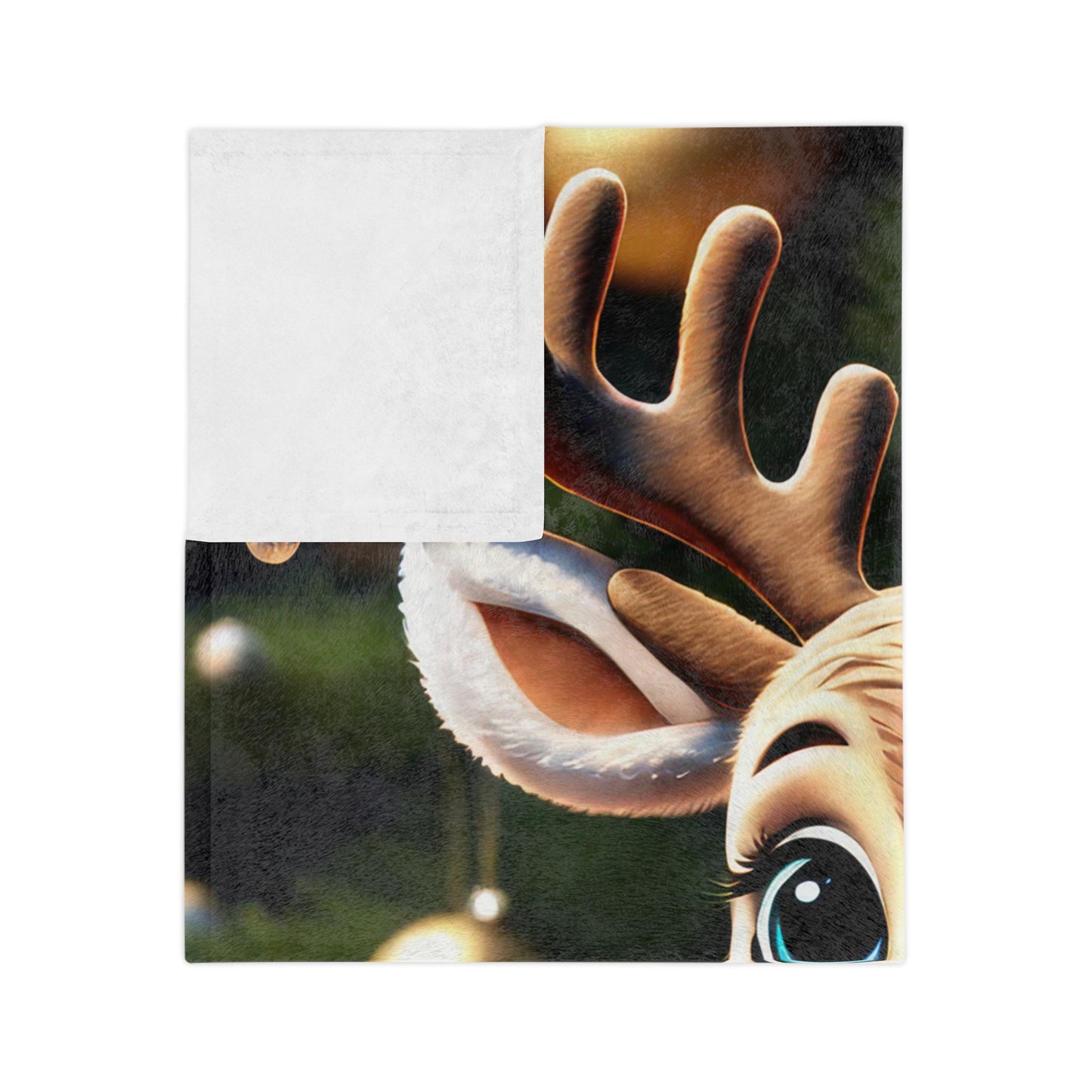 Cute Christmas Reindeer Velveteen Blanket