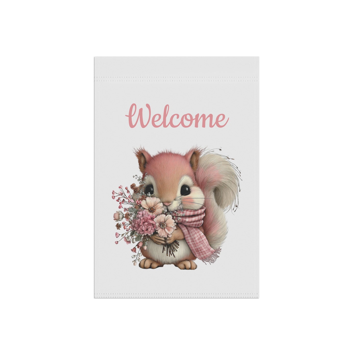 Welcome Squirrel Garden Flag