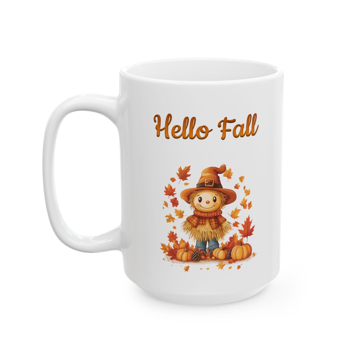 Hello Fall Scarecrow Coffee Mug