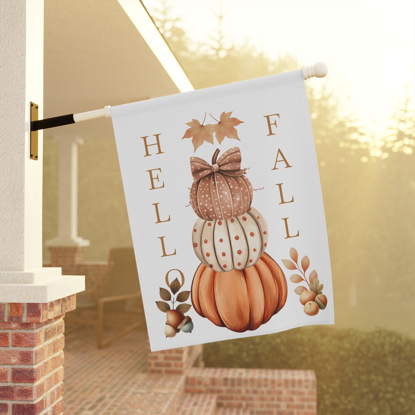 Hello Fall Pumpkin Garden Flag